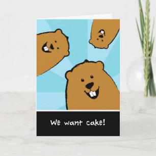 Tarjeta de cumpleaños de Groundhog Day que busca p