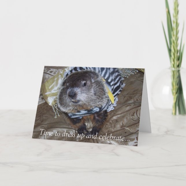 Tarjeta de cumpleaños de Groundhog Maude (Anverso)