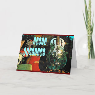 Tarjeta de cumpleaños de guitarra