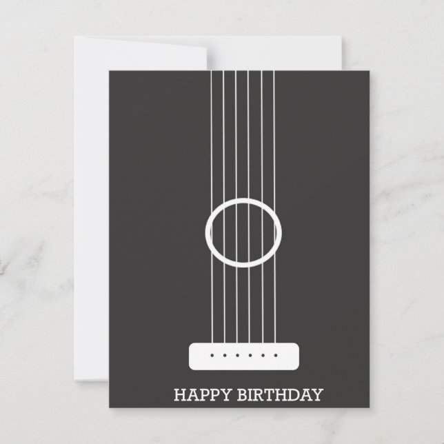 Tarjeta de cumpleaños de guitarra (Anverso)