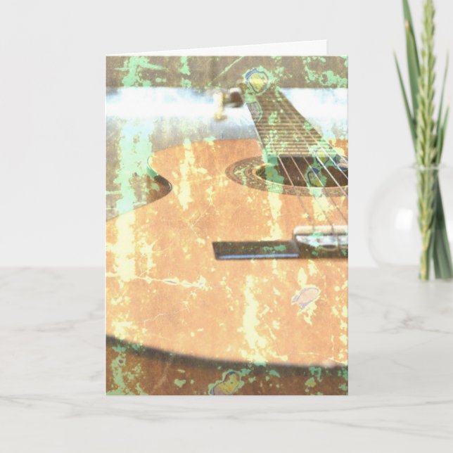 Tarjeta de cumpleaños de guitarra (Anverso)