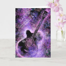 Tarjeta de cumpleaños de guitarra de rock and roll