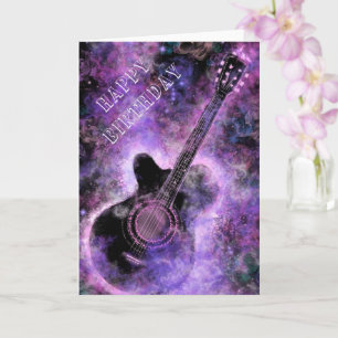 Tarjeta de cumpleaños de guitarra de rock and roll