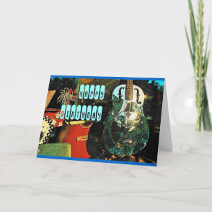 Tarjeta de cumpleaños de guitarra - Personalizada