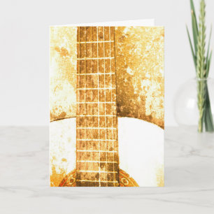Tarjeta de cumpleaños de guitarra vintage