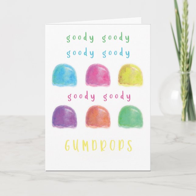 TARJETA DE CUMPLEAÑOS DE GUMDROPS (Anverso)
