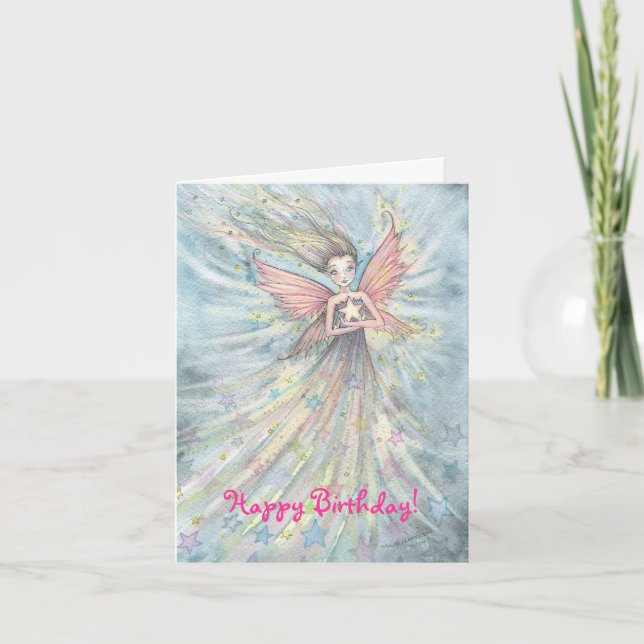 Tarjeta de cumpleaños de hada linda (Anverso)