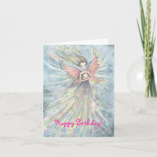 Tarjeta de cumpleaños de hada linda