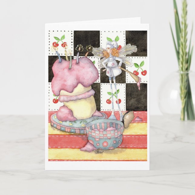 tarjeta de cumpleaños de hadas (Anverso)