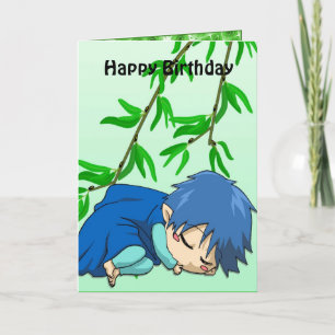 Tarjeta de cumpleaños de hadas esbeltas
