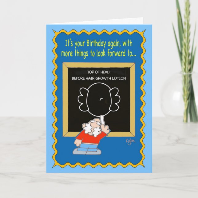 Tarjeta de cumpleaños de HAIRY LESSONS (Anverso)