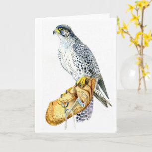 Tarjeta de cumpleaños de halcón Saker/Gyr