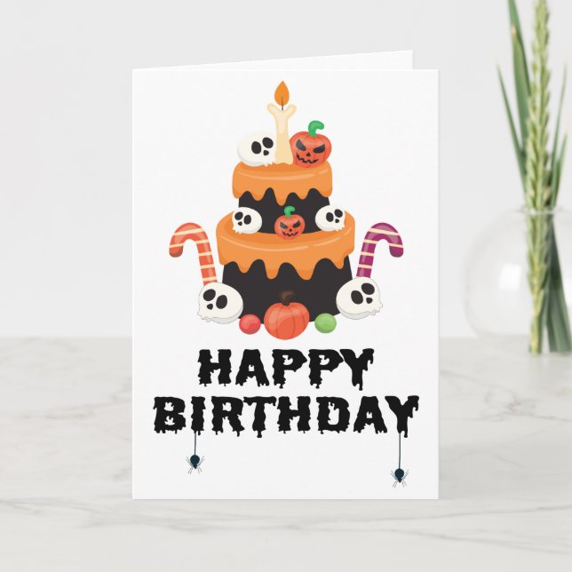 Tarjeta de cumpleaños de Halloween - Cumpleaños de (Anverso)