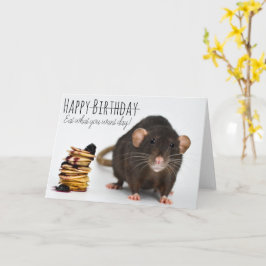 Tarjeta de cumpleaños de hambruna Rat