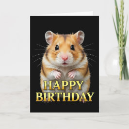 TARJETA DE CUMPLEAÑOS DE HAMSTER CON PRIMER PLANO 