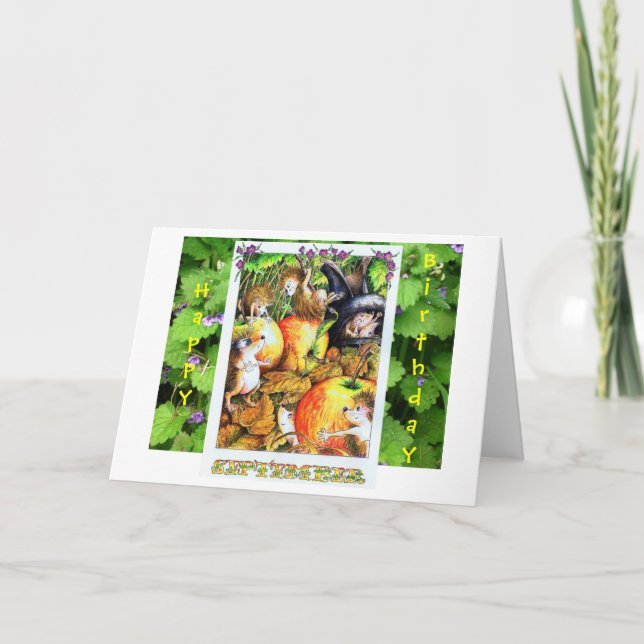 Tarjeta de cumpleaños de Hedgehog (Anverso)