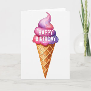 Tarjeta de Cumpleaños de Helado Dulce