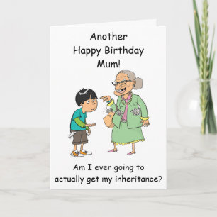tarjeta de cumpleaños de herencia de mamá de hijo