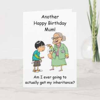 tarjeta de cumpleaños de herencia de mamá de hijo