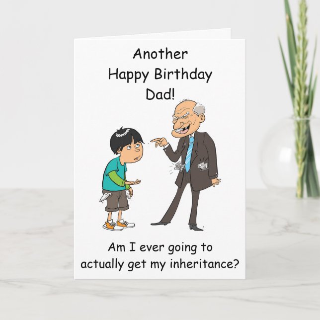 Tarjeta de cumpleaños de herencia de papá de un hi (Anverso)