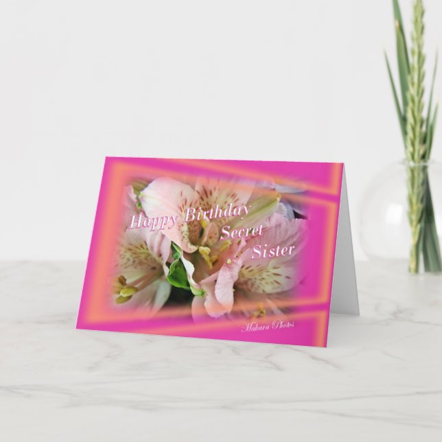 Tarjeta de cumpleaños de Hermana Secreta (Anverso)