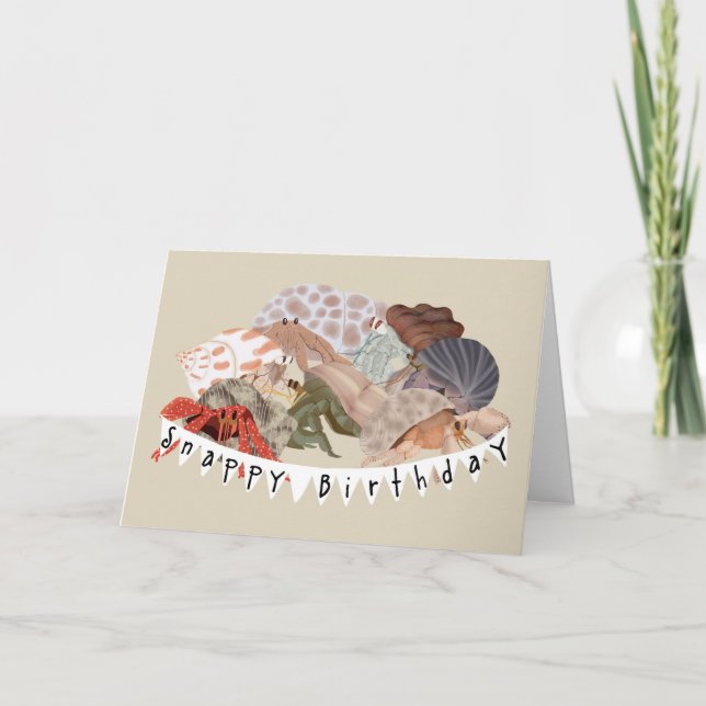 Tarjeta de cumpleaños de Hermit Crab (Anverso)
