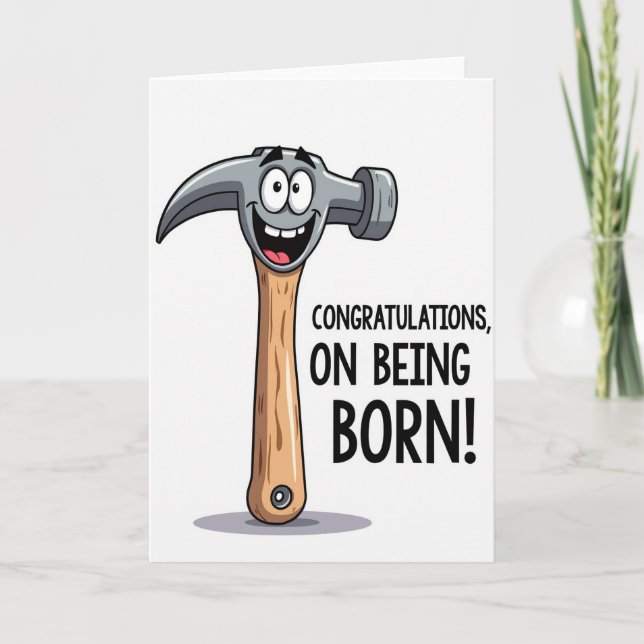 Tarjeta de cumpleaños de herramienta caprichosa (Anverso)