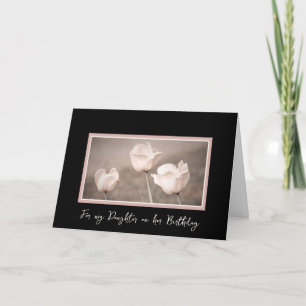 Tarjeta de cumpleaños de hija de flores de cosecha