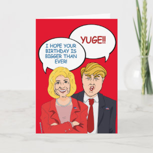 Tarjeta de cumpleaños de Hillary vs Trump - Espero