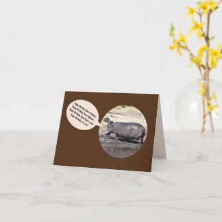 Tarjeta de cumpleaños de Hipopótamo Cantando/perso