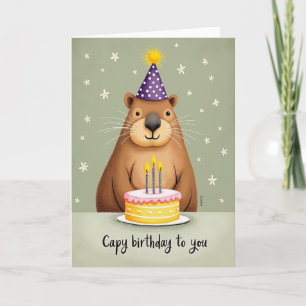 Tarjeta de cumpleaños de Hipopótamo Dulce