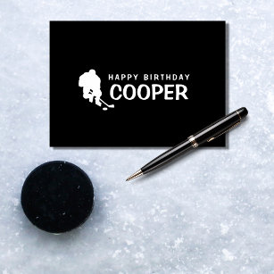 Tarjeta de cumpleaños de hockey