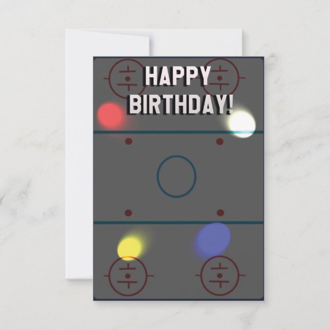 Tarjeta de cumpleaños de hockey (Anverso)