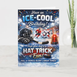 Tarjeta de cumpleaños de hockey sobre hielo – Cump