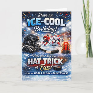 Tarjeta de cumpleaños de hockey sobre hielo – Cump