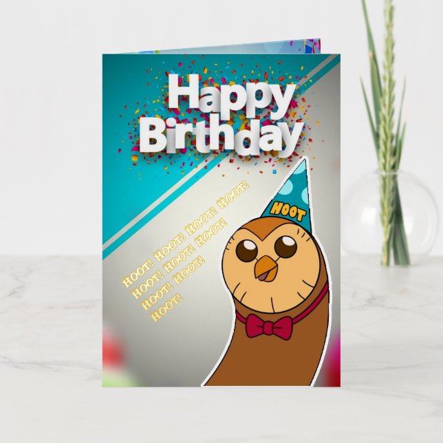Tarjeta De Cumpleaños De Hooty Invitada Por La Cas (Anverso)