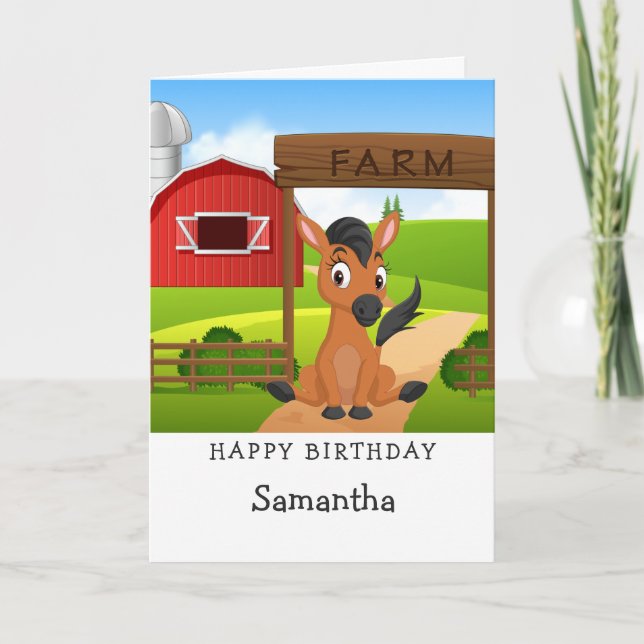 Tarjeta de cumpleaños de Horse Lover (Anverso)