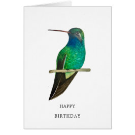 Tarjeta de cumpleaños de Hummingbird de factura am