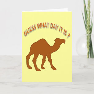Tarjeta de cumpleaños de humor Adivina qué día es