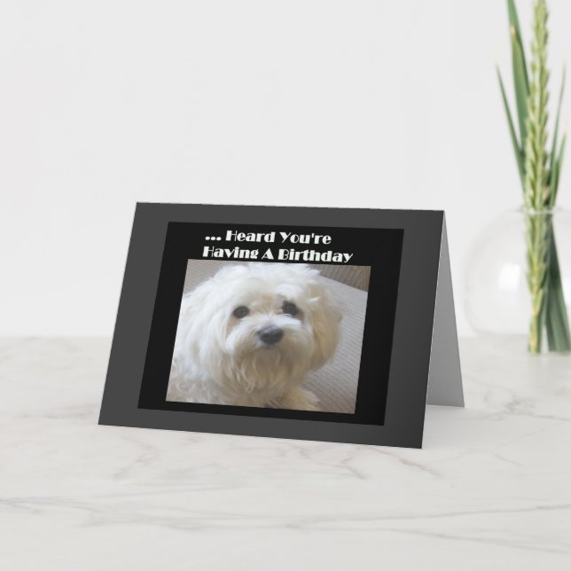 Tarjeta de cumpleaños de humor maltés para Over th (Anverso)