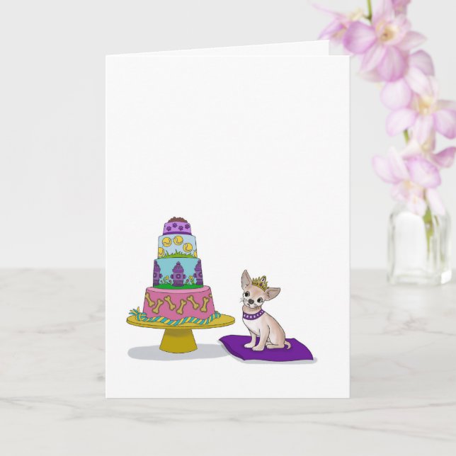 Tarjeta de cumpleaños de humor para perros (Orquídea)