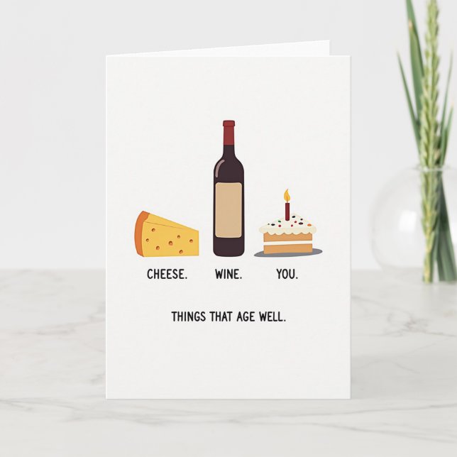 Tarjeta de cumpleaños de iconos añejos (Anverso)