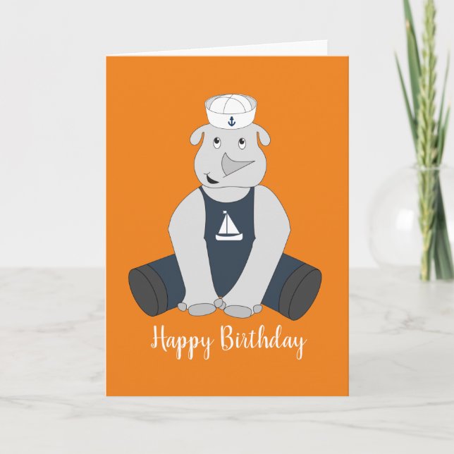 Tarjeta de cumpleaños de illusima Sailor Rhino Nar (Anverso)