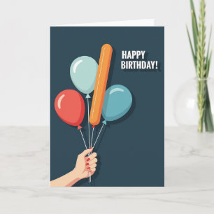 Tarjeta de cumpleaños de ilustración moderna