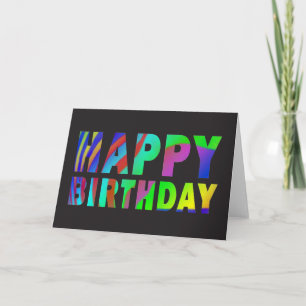 Tarjeta de cumpleaños de impresión de cebra arco i