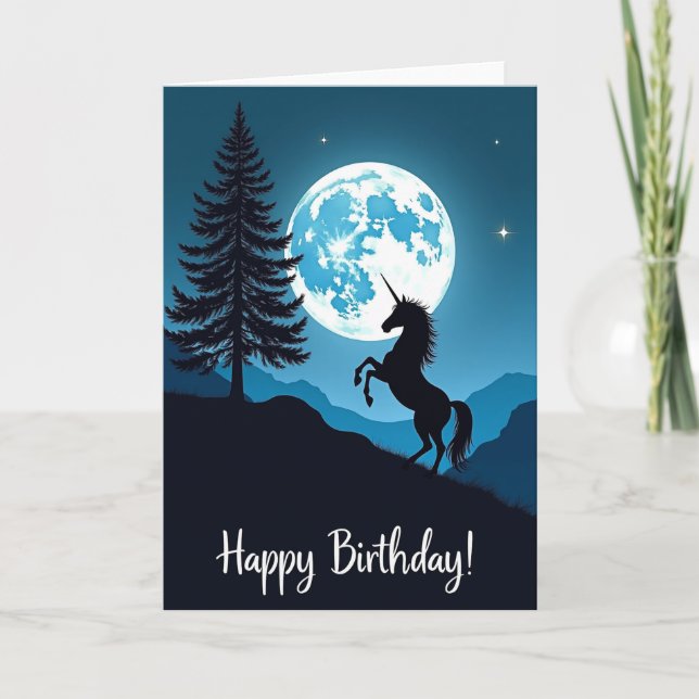 Tarjeta de cumpleaños de Indigo Equine (Anverso)