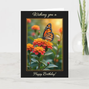Tarjeta de cumpleaños de insecto al amanecer