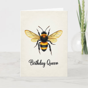 Tarjeta de cumpleaños de insecto difuso alegre