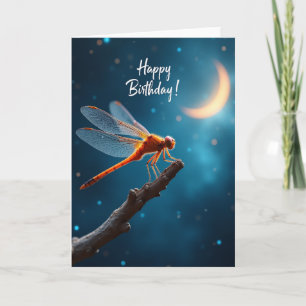 Tarjeta de cumpleaños de insecto radiante