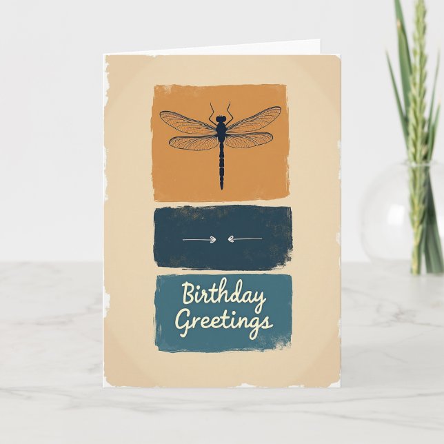 Tarjeta de cumpleaños de insecto veteado (Anverso)